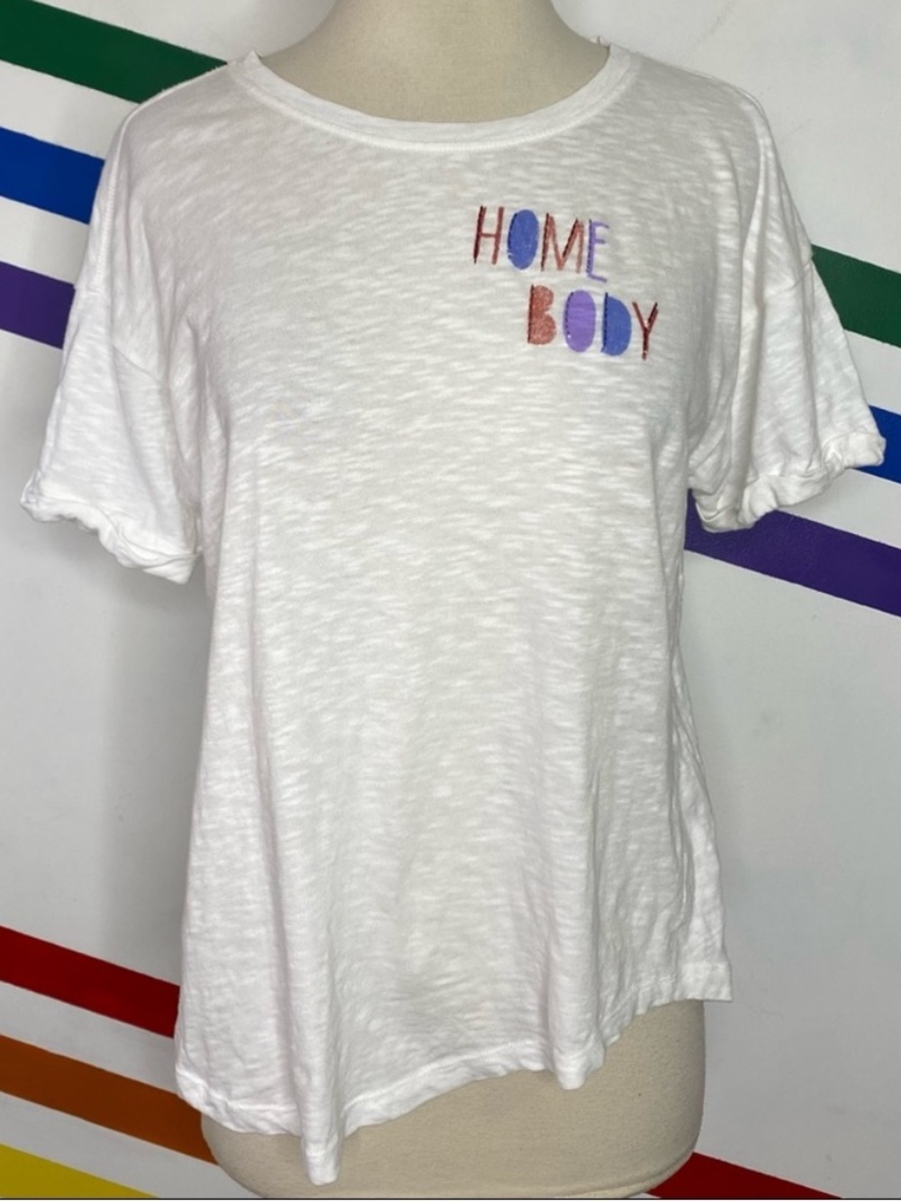 Saturday Sunday Homebody tee size S 100% cotton Anthropologie brand